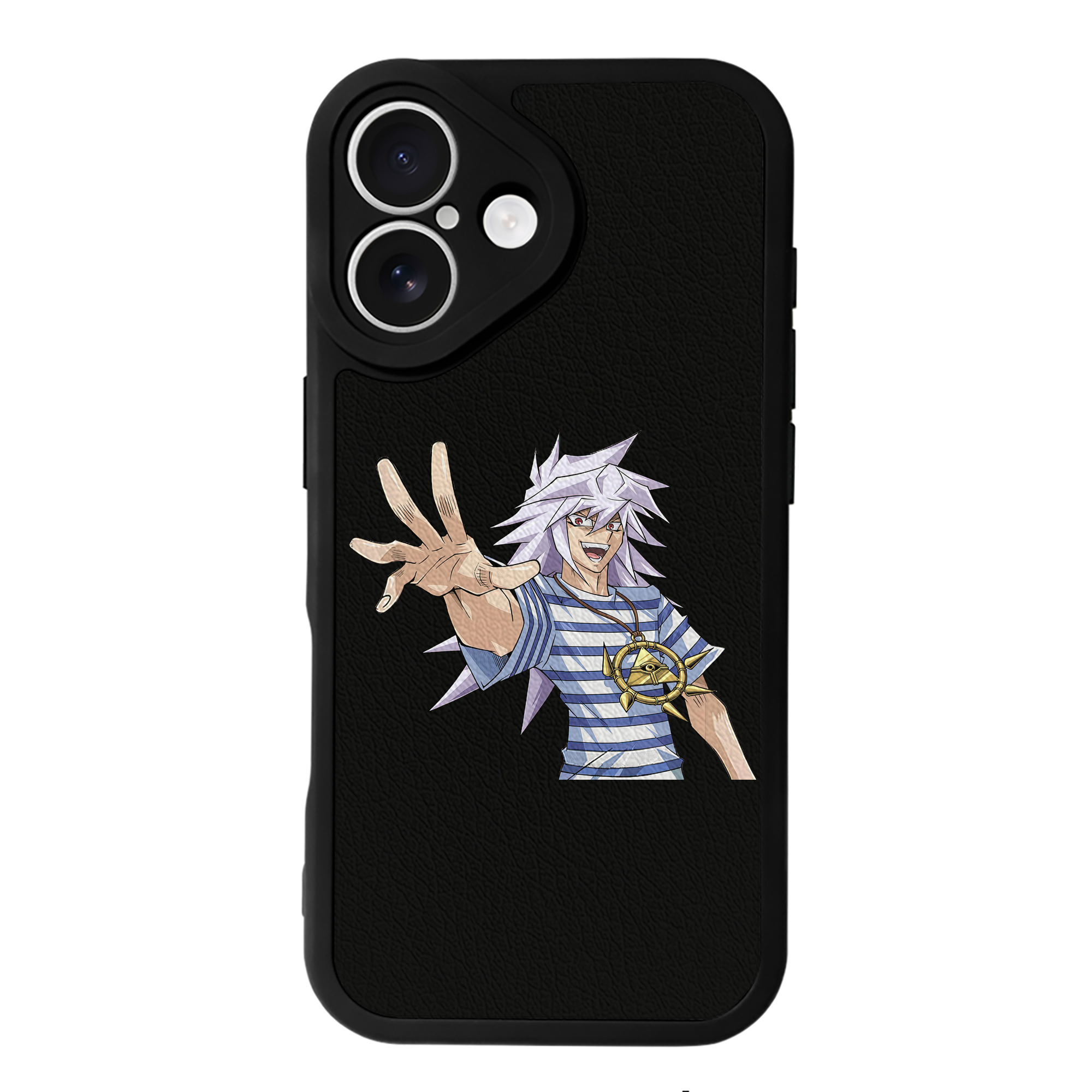 （画像用） 遊☆戯☆王 Yu-Gi-Oh! 【iPhone 16シリーズ対応】シリコンスマホケース（レザー調） 材質：シリコン